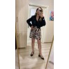 PİLELİ LEOPAR MİNİ ETEK PİLELİ LEOPAR MİNİ ETEK