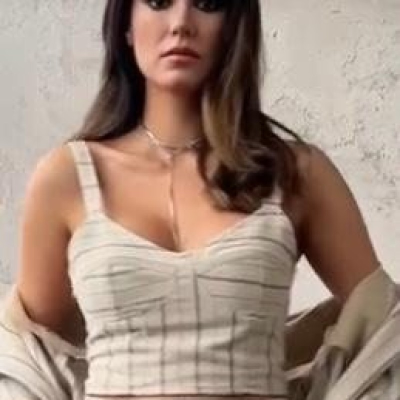 KETEN KUMAŞ CROP BÜSTİYER -BEJ
