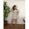 VİNTAGE BEBE YAKA DANTELLİ ÇİÇEKLİ ELBİSE -SARI VİNTAGE BEBE YAKA DANTELLİ ÇİÇEKLİ ELBİSE -SARI