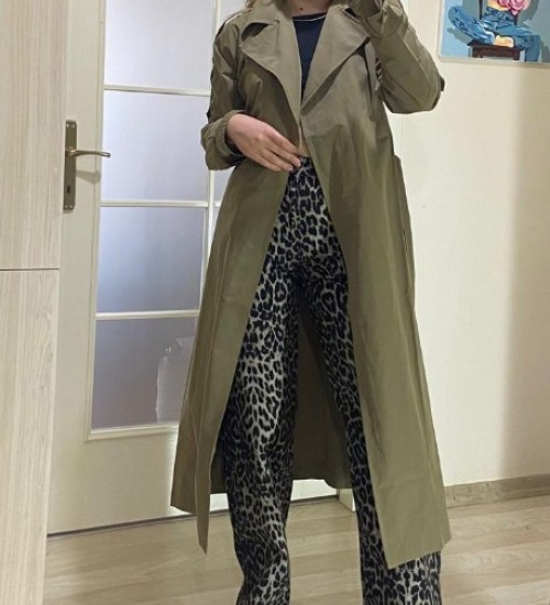 ASTARSIZ BELİ KUŞAKLI/DÜĞMELİ TRENÇKOT -HAKİ ASTARSIZ BELİ KUŞAKLI/DÜĞMELİ TRENÇKOT -HAKİ