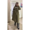 ASTARSIZ BELİ KUŞAKLI/DÜĞMELİ TRENÇKOT -HAKİ ASTARSIZ BELİ KUŞAKLI/DÜĞMELİ TRENÇKOT -HAKİ