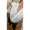 Parlak Çizgili Bodysuit Bluz - EKRU Parlak Çizgili Bodysuit Bluz - EKRU