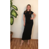 Penye Kumaş Likralı Uzun Elbise -Siyah Penye Kumaş Likralı Uzun Elbise -Siyah