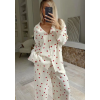 Beatiful Krinkıl Örme Kumaş Kalpli Pijama Takımı Beatiful Krinkıl Örme Kumaş Kalpli Pijama Takımı